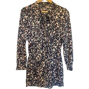 LOFT Ann Taylor Floral Print Long Sleeve Romper - Women's 00